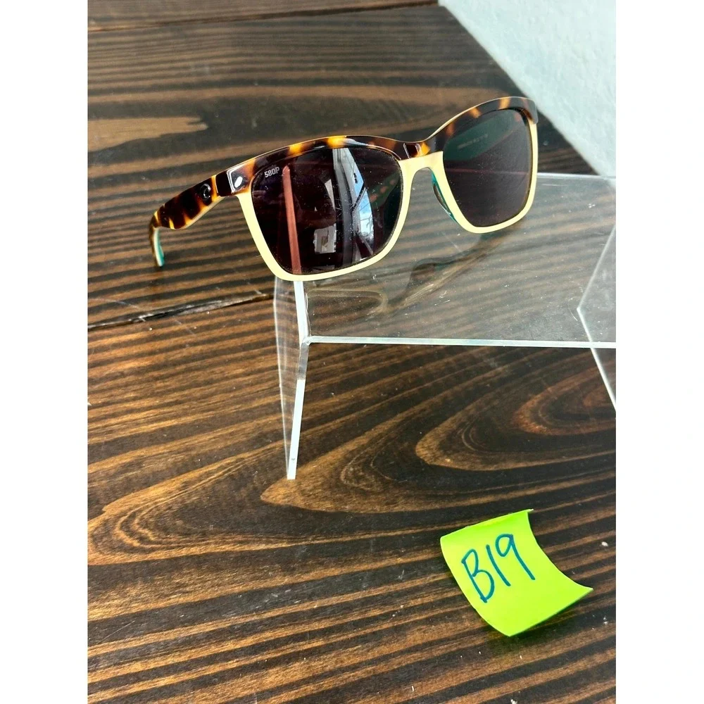 Costa Anaa 06S9053-0155 Unisex Tortoise Cream Mint Sunglasses SCRATCHED